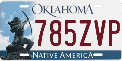 OK license plate 785ZVP