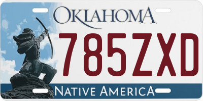 OK license plate 785ZXD