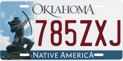 OK license plate 785ZXJ