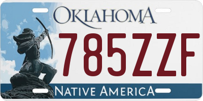 OK license plate 785ZZF