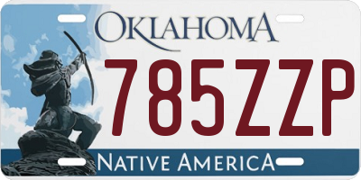 OK license plate 785ZZP