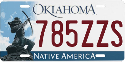 OK license plate 785ZZS