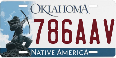 OK license plate 786AAV