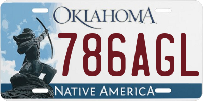 OK license plate 786AGL