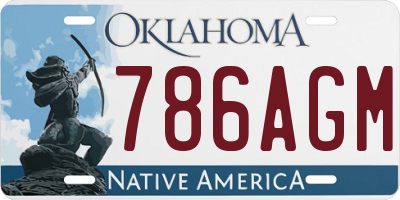 OK license plate 786AGM