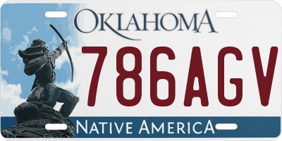 OK license plate 786AGV