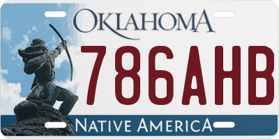 OK license plate 786AHB