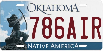 OK license plate 786AIR