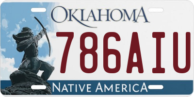 OK license plate 786AIU