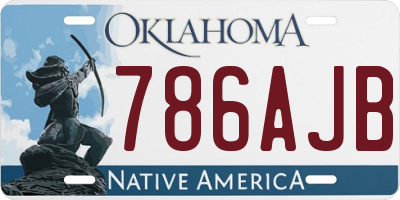OK license plate 786AJB