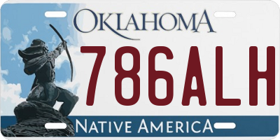 OK license plate 786ALH