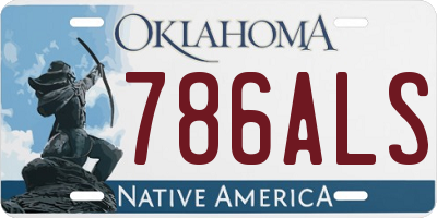 OK license plate 786ALS