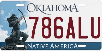 OK license plate 786ALU