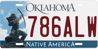 OK license plate 786ALW