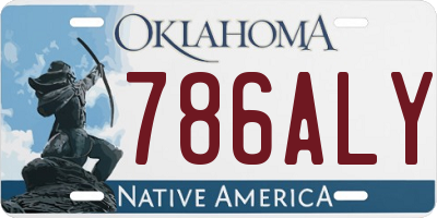 OK license plate 786ALY