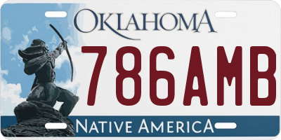 OK license plate 786AMB