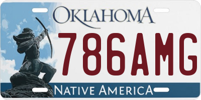 OK license plate 786AMG