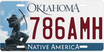 OK license plate 786AMH