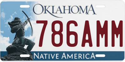 OK license plate 786AMM