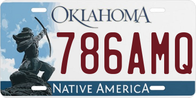 OK license plate 786AMQ
