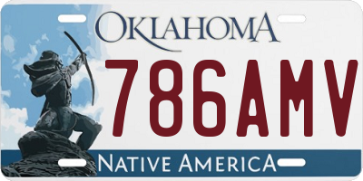 OK license plate 786AMV