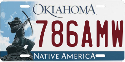 OK license plate 786AMW