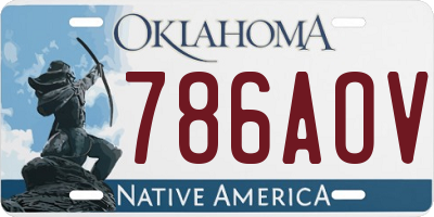 OK license plate 786AOV