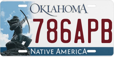 OK license plate 786APB