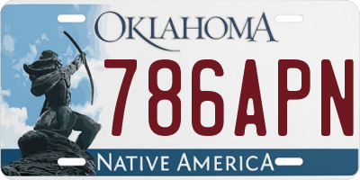 OK license plate 786APN