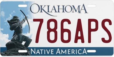 OK license plate 786APS