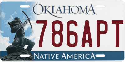 OK license plate 786APT