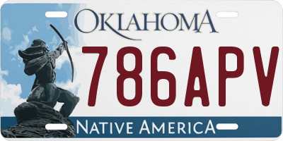 OK license plate 786APV