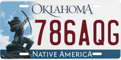 OK license plate 786AQG