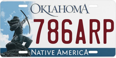 OK license plate 786ARP
