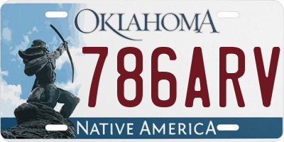 OK license plate 786ARV