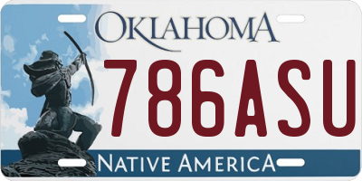 OK license plate 786ASU