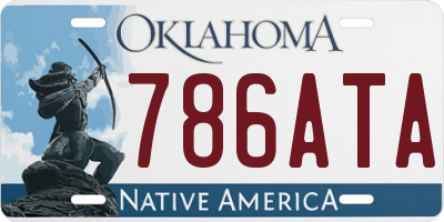 OK license plate 786ATA