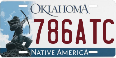OK license plate 786ATC