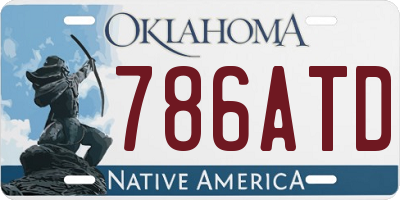 OK license plate 786ATD