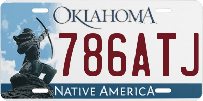 OK license plate 786ATJ