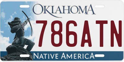 OK license plate 786ATN
