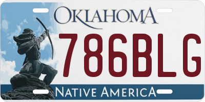 OK license plate 786BLG