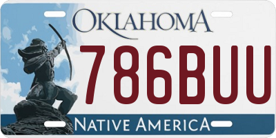 OK license plate 786BUU