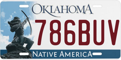 OK license plate 786BUV