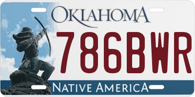 OK license plate 786BWR