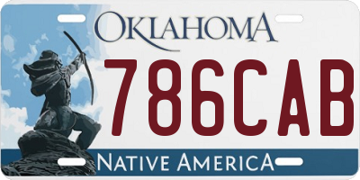 OK license plate 786CAB