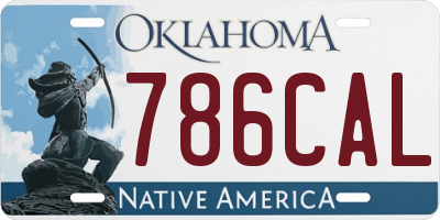 OK license plate 786CAL