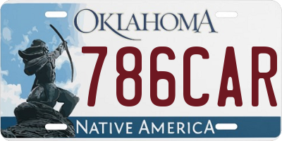 OK license plate 786CAR
