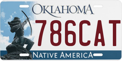 OK license plate 786CAT