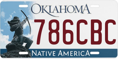 OK license plate 786CBC